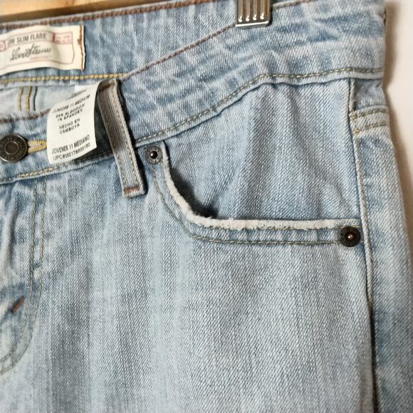 Levi's Women's Sz 11 Low Rise Slim Flare Jeans Y2K Light Wash - Picture 3 of 7